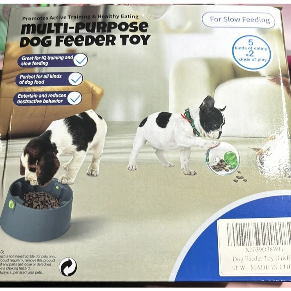 Multi Purpose Dog Feeder Toy For Slow Feeding Animal Training New NIB